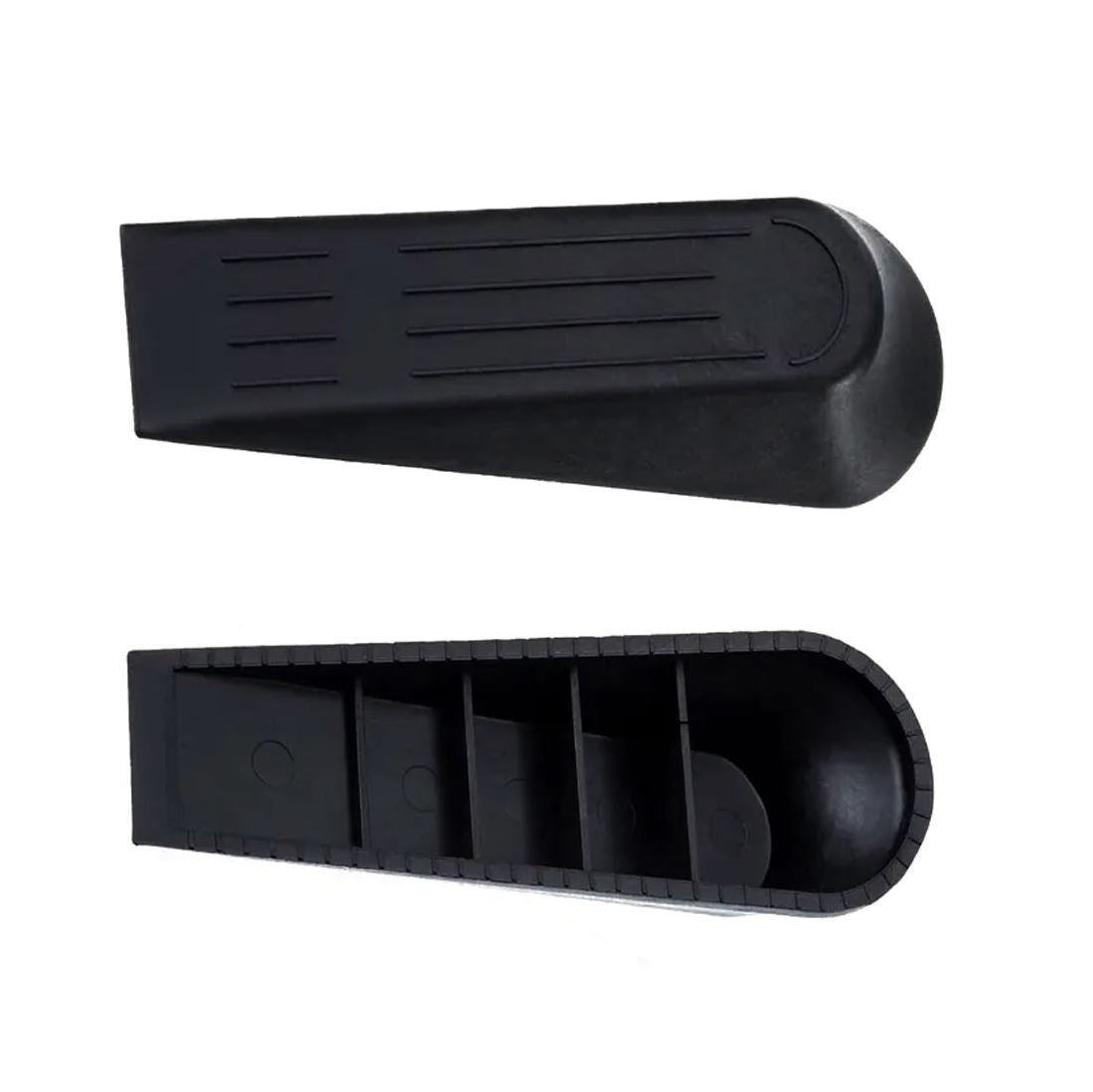 Pack of 5 Black Doorstop Wedges | Traditional Door Wedges 5 Door Stopper Wedges