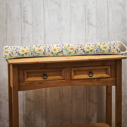 Daisy & Lavender Draught Excluder | Floral Bee Draft Excluder For Doors - 94cm