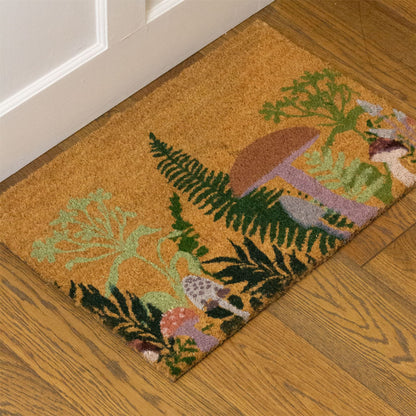 Mushroom Doormat | Toadstool Welcome Mat Non-slip PVC Coir Doormat - 60x40cm