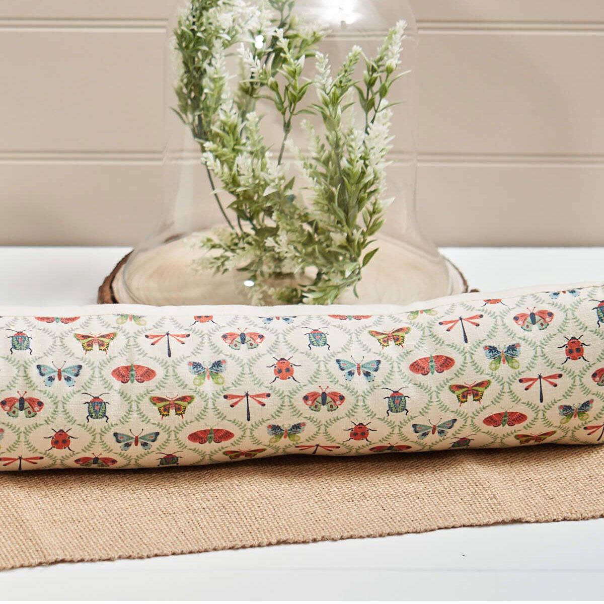 Butterfly & Insect Draught Excluder | Butterflies & Ladybug Draft Excluder 94cm