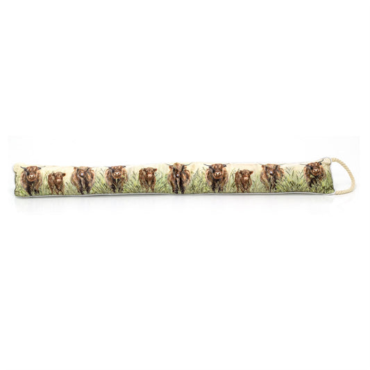 The Highland Herd Cow Door Draught Excluder | Fabric Cushion Draft Protection