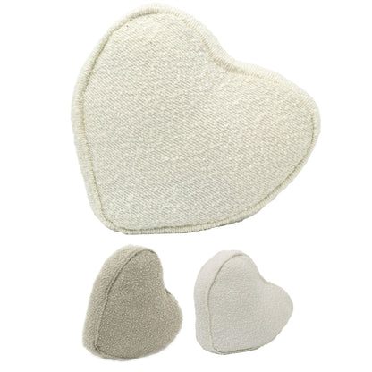 Boucle Love Heart Doorstop | Decorative Fabric Heart Shaped Door Stop - 25cm