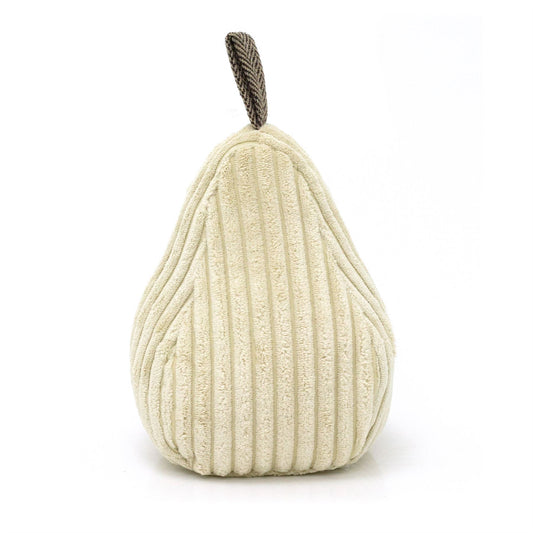 Cream Corduroy Fabric Doorstop | Triangular Weighted Door Stop with Handle 1.2kg