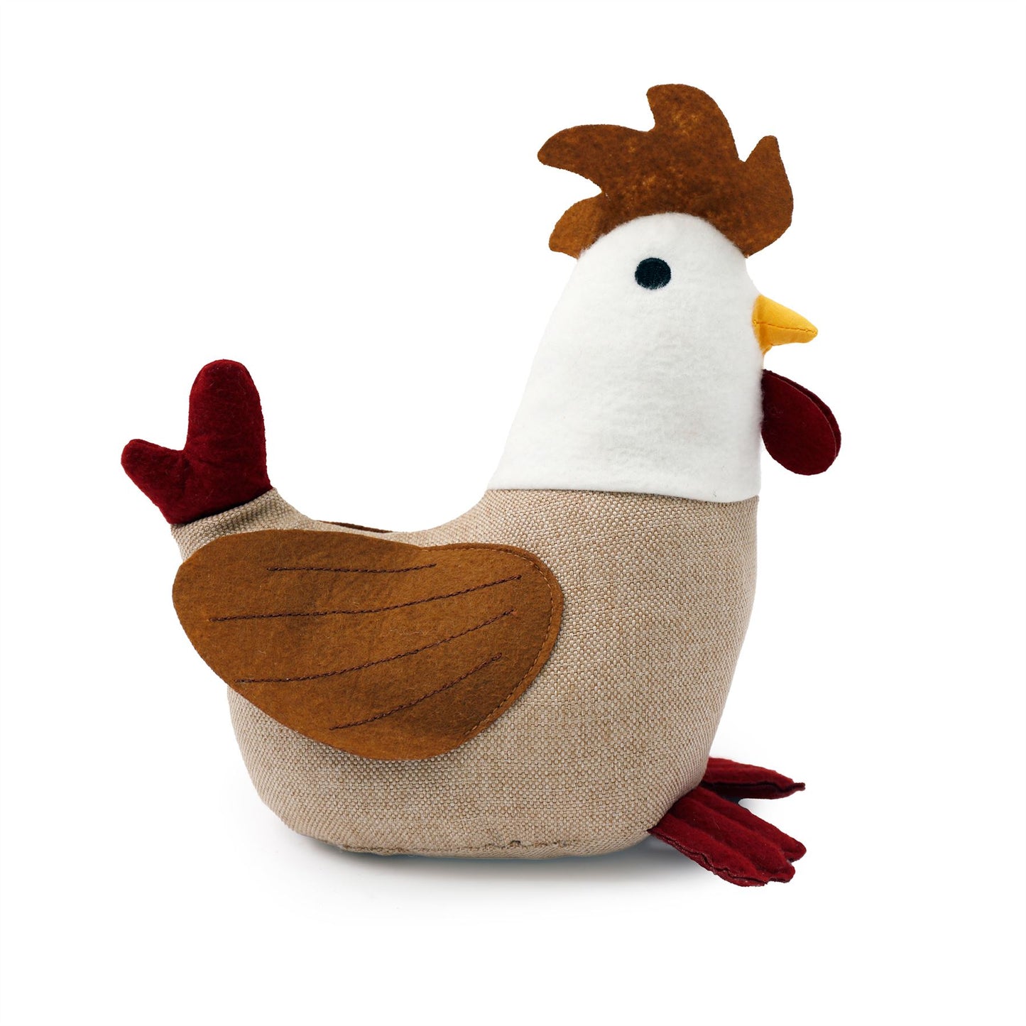 Charlie Cockerel Doorstop | Fabric Chicken Rooster Decorative Door Stop - 22cm