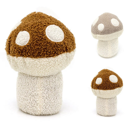 Boucle Mushroom Doorstop | Decorative Fabric Toadstool Shaped Door Stop - 22cm