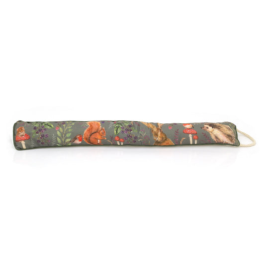 Woodland Flora & Fauna Fabric Draught Excluder For Doors - 94cm