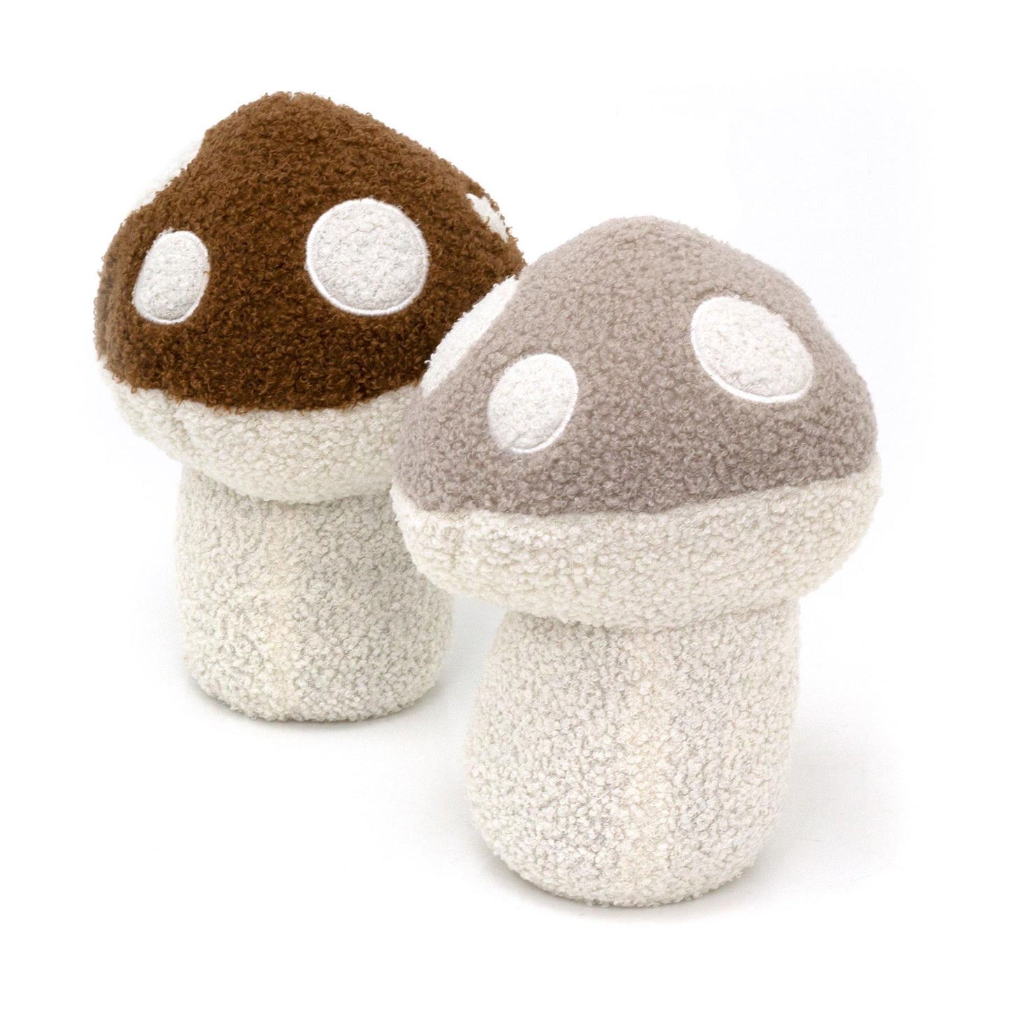 Boucle Mushroom Doorstop | Decorative Fabric Toadstool Shaped Door Stop - 22cm