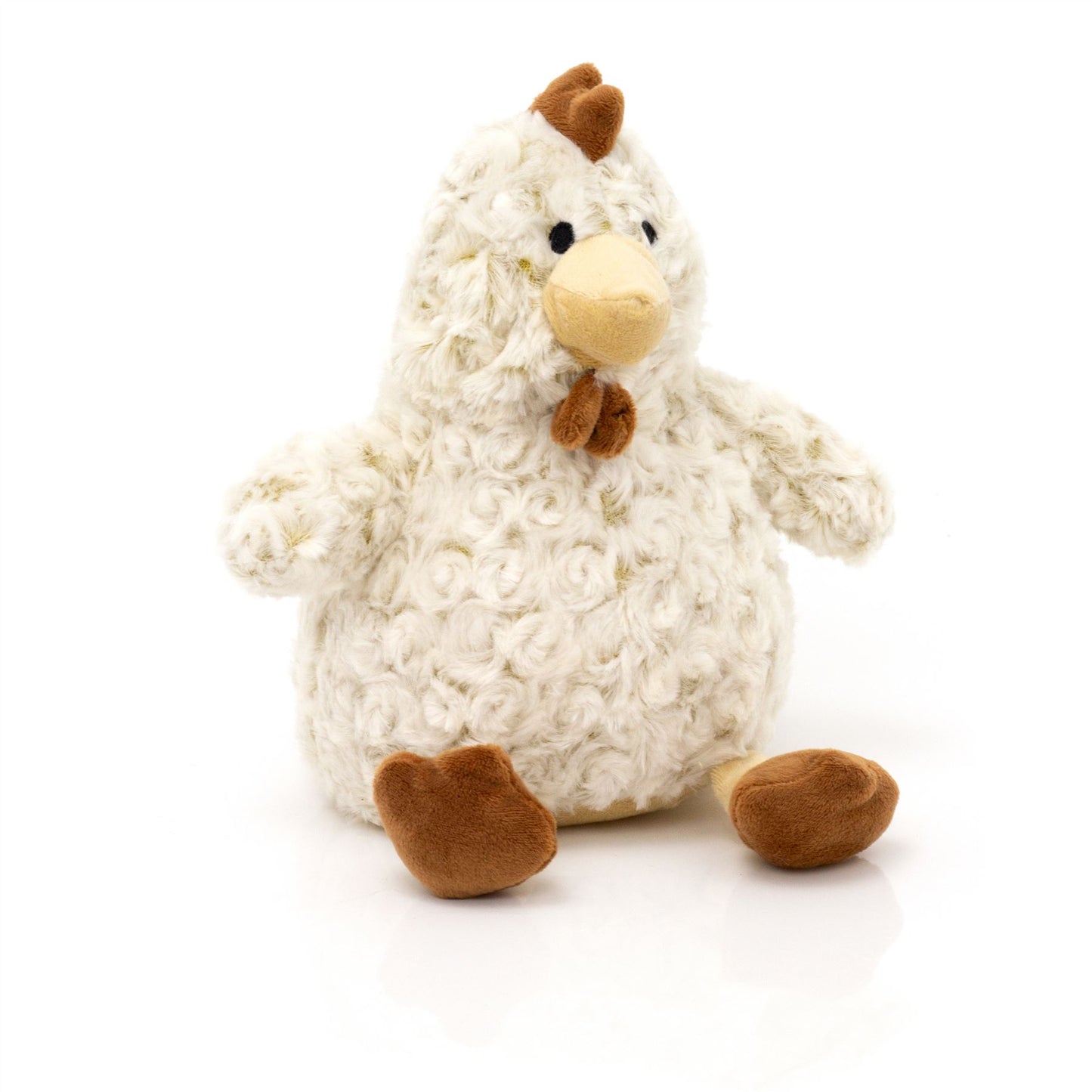 Novelty Plush Chicken Hen Doorstop | Decorative Fabric Bird Doorstop | Farmyard Animal Door Stopper - Beige