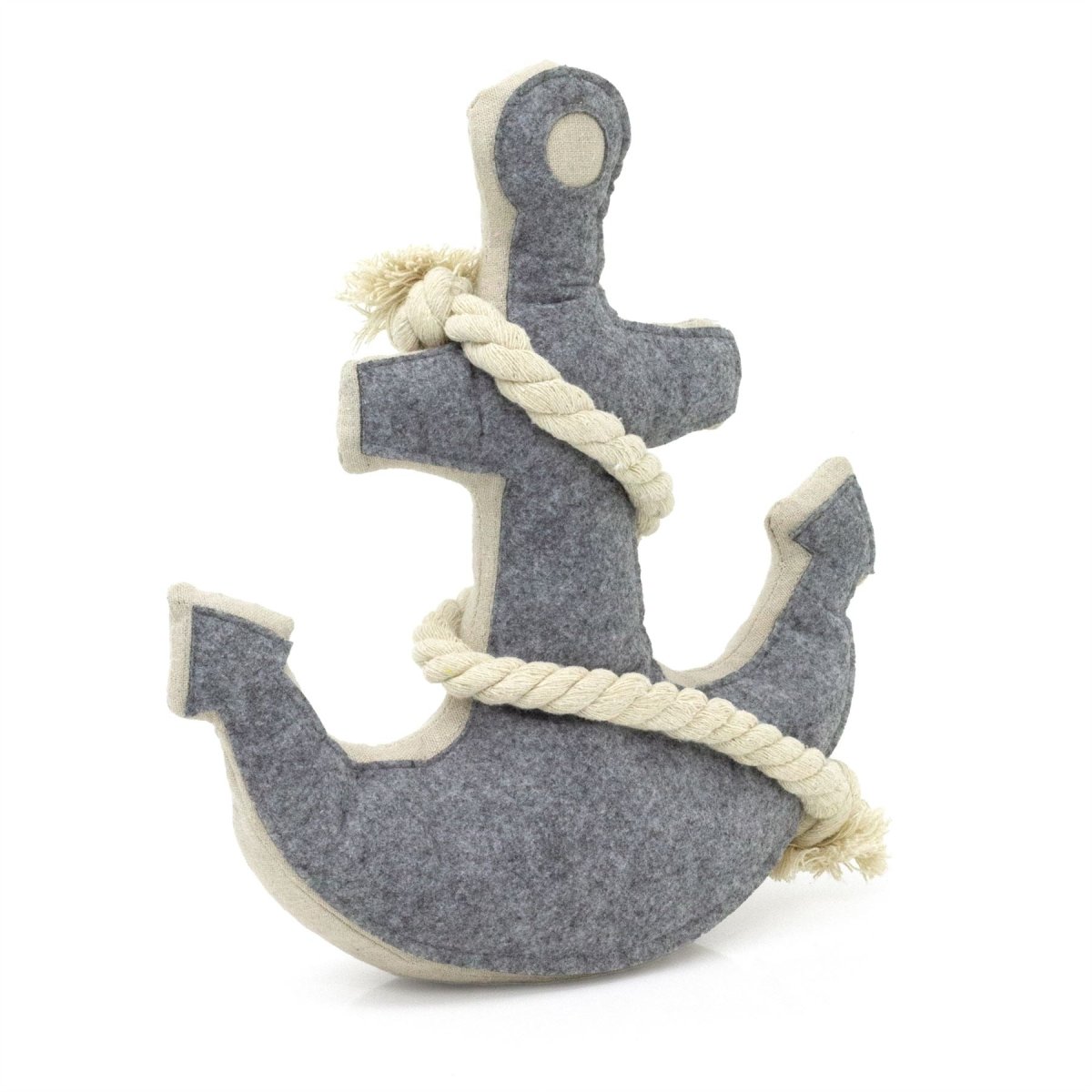 Nautical Anchor Doorstop | Grey Fabric Ship Anchor Shaped Door Stop - 29cm - Doorstop