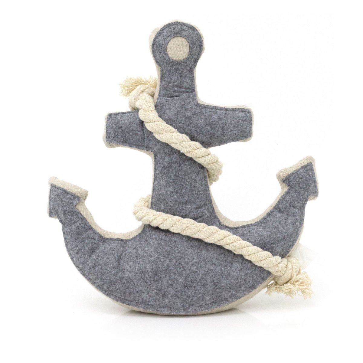 Nautical Anchor Doorstop | Grey Fabric Ship Anchor Shaped Door Stop - 29cm - Doorstop