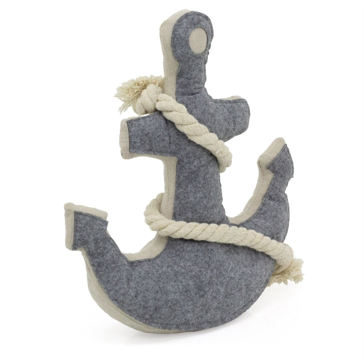 Nautical Anchor Doorstop | Grey Fabric Ship Anchor Shaped Door Stop - 29cm - Doorstop