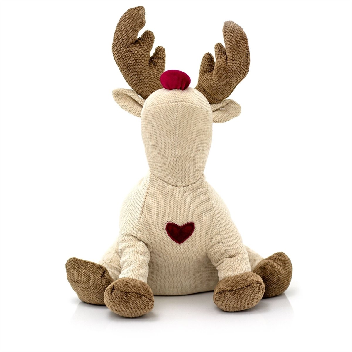 Rudy Red Nosed Reindeer Doorstop | Fabric Animal Door Stop Christmas Doorstop - Doorstop