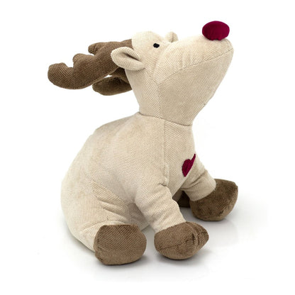 Rudy Red Nosed Reindeer Doorstop | Fabric Animal Door Stop Christmas Doorstop - Doorstop