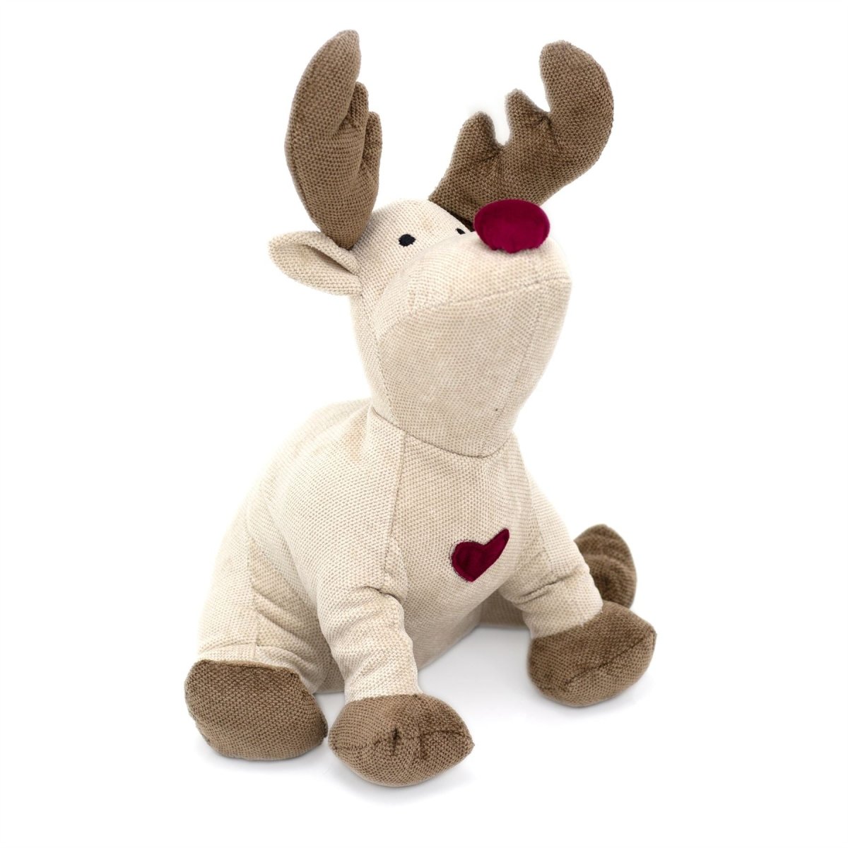 Rudy Red Nosed Reindeer Doorstop | Fabric Animal Door Stop Christmas Doorstop - Doorstop