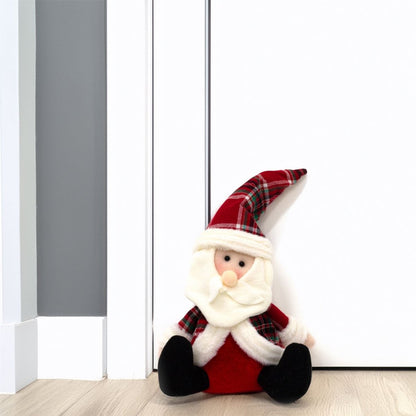 Santa Claus Christmas Doorstop | Novelty Father Christmas Fabric Door Stop 23cm - Doorstop