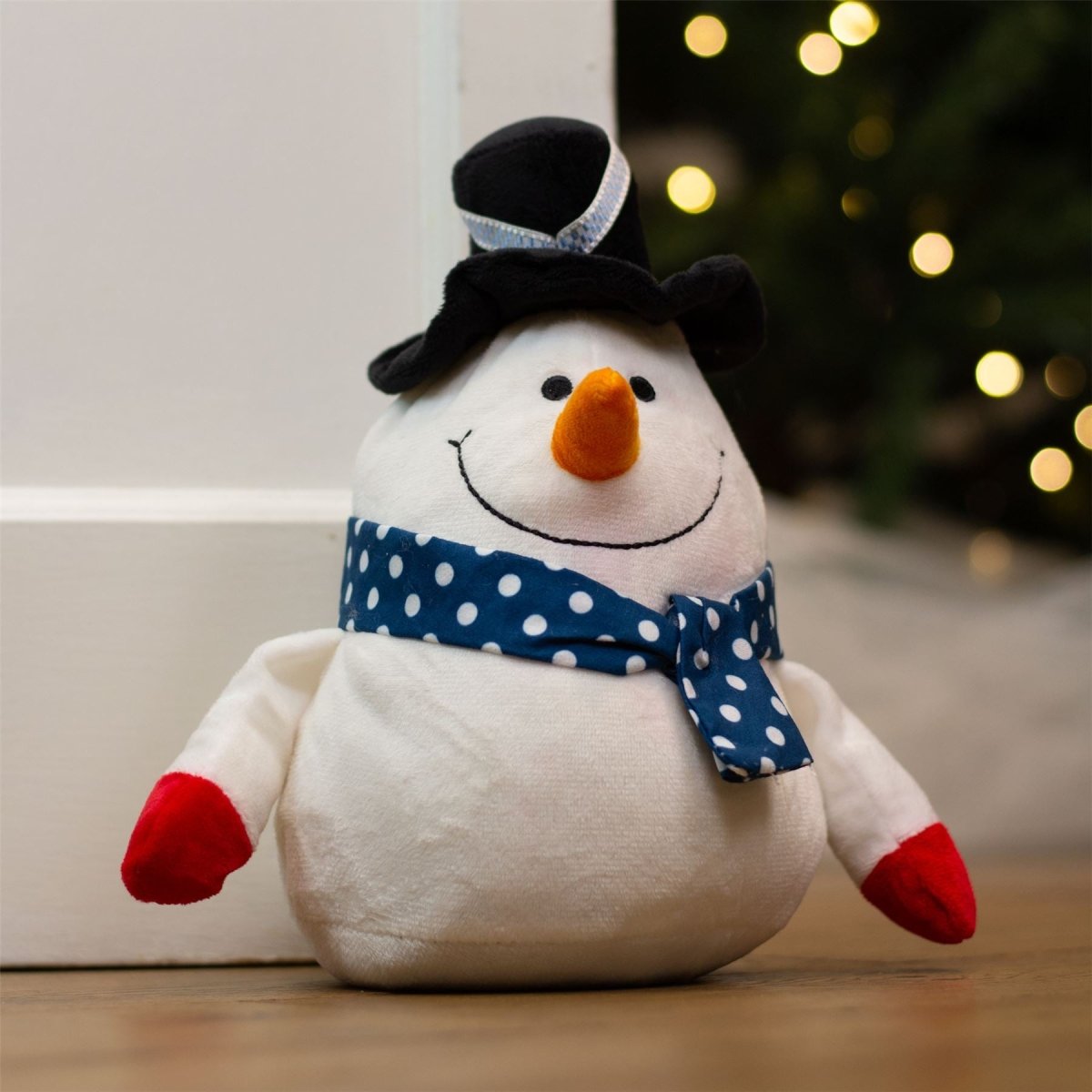 Snowman Festive Christmas Character Doorstop | Novelty Fabric Door Stop - 23cm - Doorstop