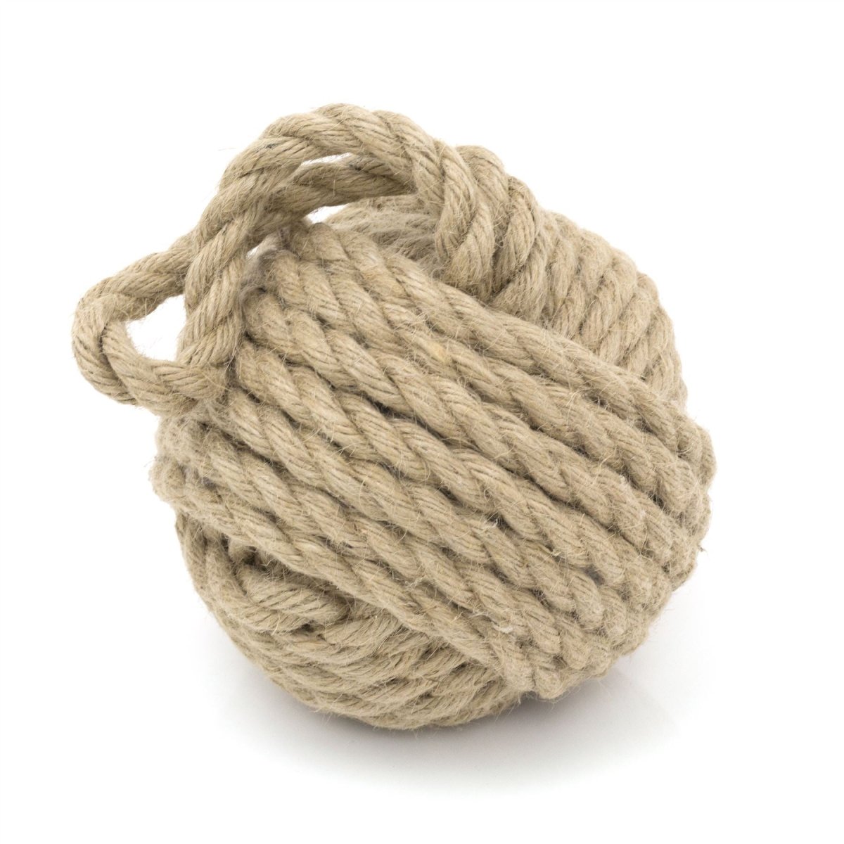 Traditional Monkey Fist Doorstop Nautical Door Stop | Natural Rope Knot Door Stop Nautical Rope Door Stopper | Beach Knot Rope Doorstops - Doorstop