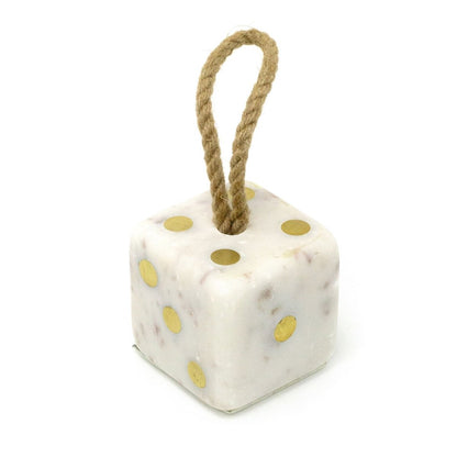 White Marble Dice Doorstop | Chunky Cube Indoor Weighted Dice Door Stop - 1.5kg - Doorstop